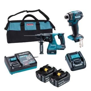 【MAKITA 牧田】DLX2524GX1 18V無刷雙機組DTD173+DHR242(DLX2524GX1)