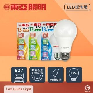 【東亞照明】20入組 臺灣製造 LED燈泡 13W 全電壓 E27 球泡燈(2025年最新款)