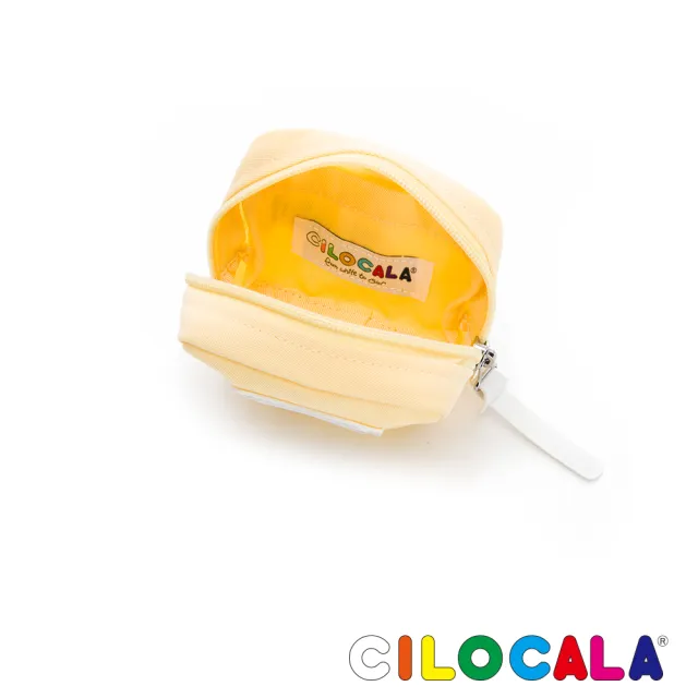 【CILOCALA】亮彩尼龍防潑水可扣式零錢包(布丁黃)