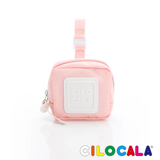 【CILOCALA】亮彩尼龍防潑水可扣式零錢包(花語粉)