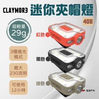 【CLAYMORE】40B 迷你夾帽燈 黑色/沙色 2入組(悠遊戶外)