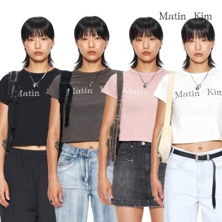 【MATIN KIM】官方旗艦 女款 LOGO短版上衣(多款任選)