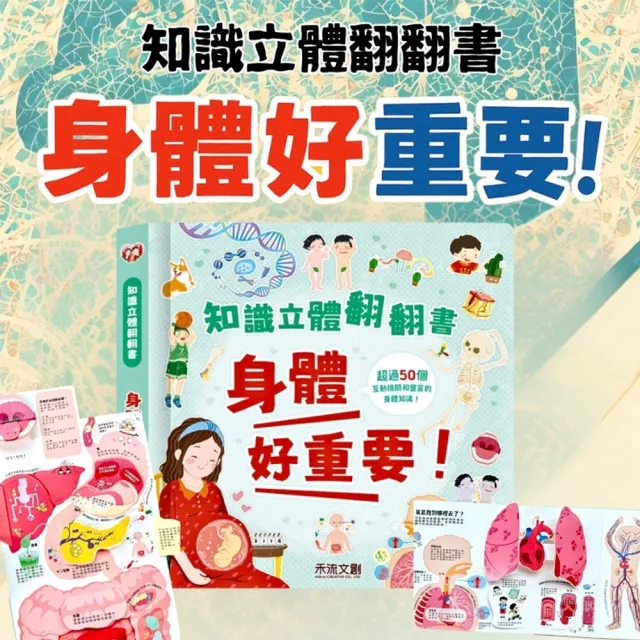 【禾流文創】三本全套組 知識立體翻翻書(身體好重要+眼睛好重要+安全好重要)