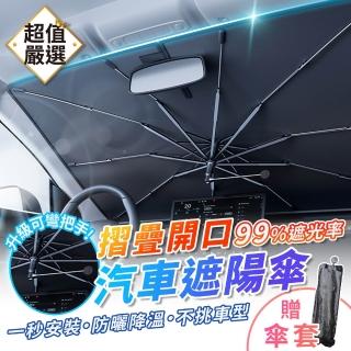 【DREAMCATCHER】汽車遮陽傘-摺疊手把開口款(車用遮陽傘/前擋遮陽傘/擋風玻璃遮陽/汽車遮陽板)