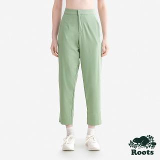 【Roots】Roots女裝- ATHLEISURE 平織長褲(尤加利綠)