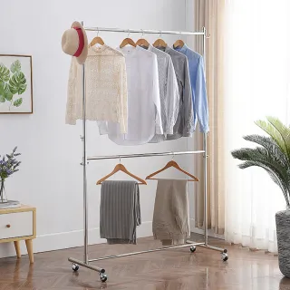 【C&B】寬度115cm超頑丈耐重100kg衣架上下伸縮曬衣吊衣架(衣架 掛衣架 台灣生產)