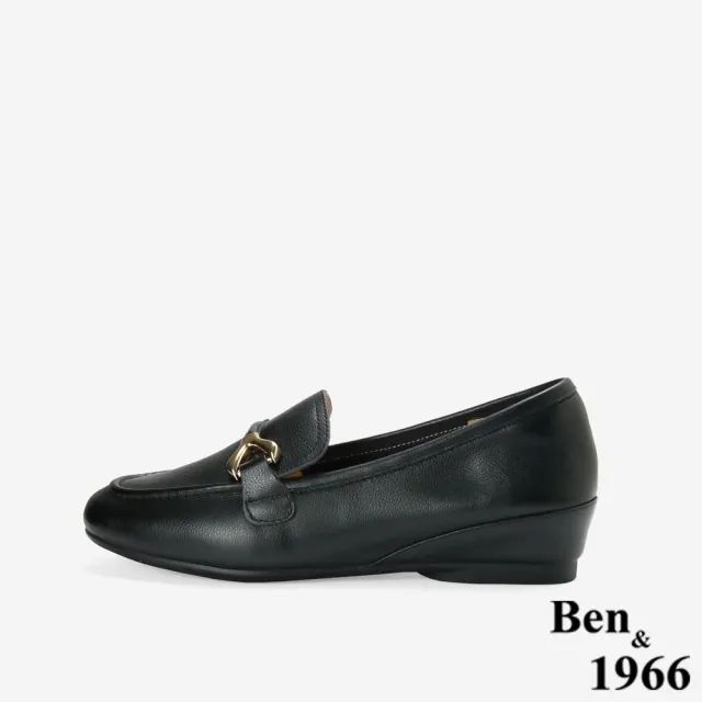 【Ben&1966】Ben&1966高級頭層牛皮舒適百搭增高樂福鞋-25636