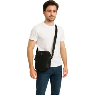 【CROSS】限量1折 頂級小牛皮肩背包斜背包 派克系列 全新專櫃展示品(送禮 男包)