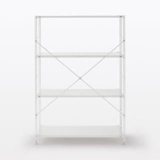 【MUJI 無印良品】SUS鋼製層架組/亮面淺灰/寬/中(大型傢俱配送)