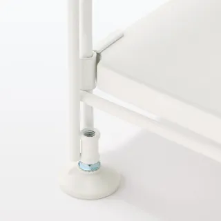 【MUJI 無印良品】SUS鋼製層架組/亮面淺灰/寬/中(大型家具配送)