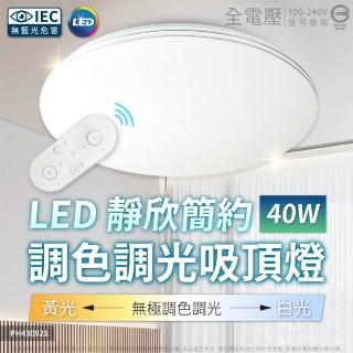 【Philips 飛利浦】LED Pyxis 靜欣 簡約 40W 舒適光 可調光 可調色 遙控吸頂燈(保固5年) 全電壓