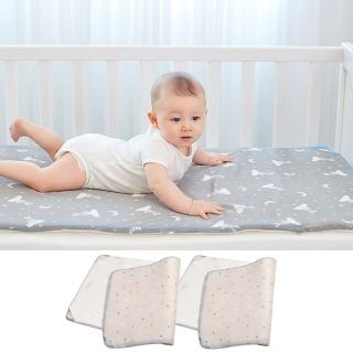 【GIO Pillow】大床 70×120cm 二合一有機棉透氣嬰兒床墊 床套2入組 XM號(透氣床墊 可水洗床墊 彌月禮)