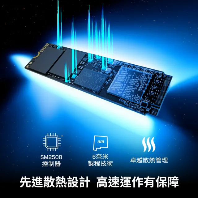 【Kingston 金士頓】FURY Renegade G5 PCIe 5.0 NVMe M.2 SSD 2048GB 內接式固態硬碟(SFYR2S/2T0)