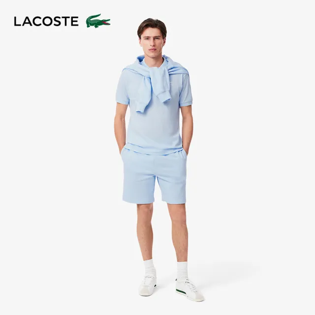 【LACOSTE】中性款-經典版型標誌印花L.12.12短袖Polo衫(淺藍色)