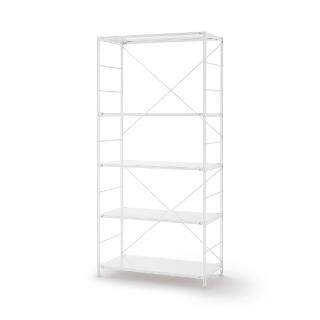 【MUJI 無印良品】SUS鋼製層架組/亮面淺灰/寬/大(大型傢俱配送)