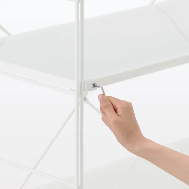 【MUJI 無印良品】SUS鋼製層架組/亮面淺灰/寬/大(大型家具配送)