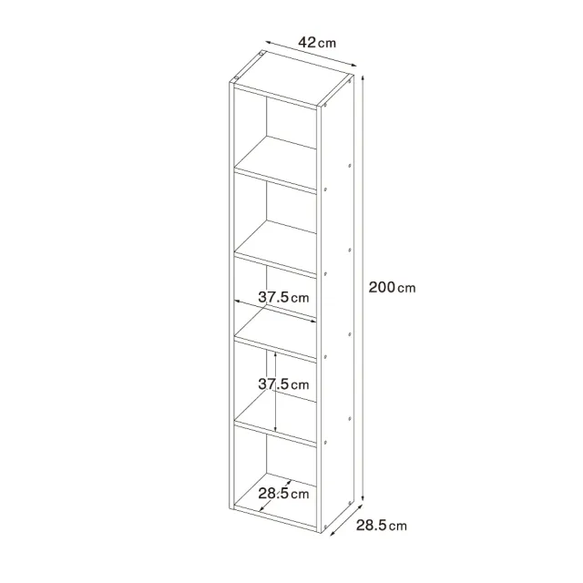 【MUJI 無印良品】自由組合層架/橡木/5層/基本組/(大型家具配送)