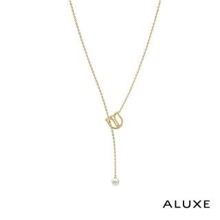 【ALUXE 亞立詩】10K金 珍珠項鍊 垂墜兩戴 愛完美系列 勇氣 NN0208