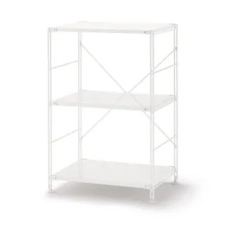 【MUJI 無印良品】SUS鋼製層架組/亮面淺灰/小(大型家具配送)