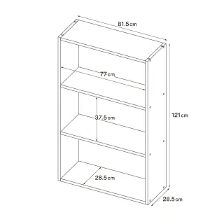 【MUJI 無印良品】自由組合層架/胡桃木/3層/寬板基本組(大型家具配送)
