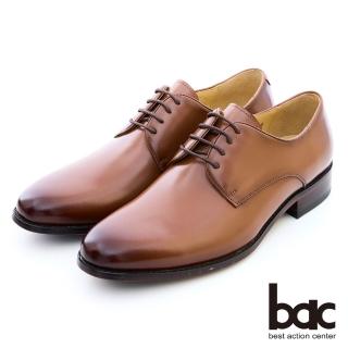 【bac】亮皮素面德比皮鞋(棕色)