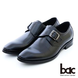 【bac】質感金屬扣皮鞋(黑色)