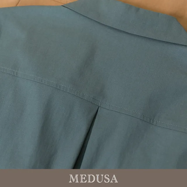 【MEDUSA 曼度莎】現貨-素雅棉質抓皺短袖襯衫 - 2色（M-XL）｜女休閒簡約穿搭(601-5050A)