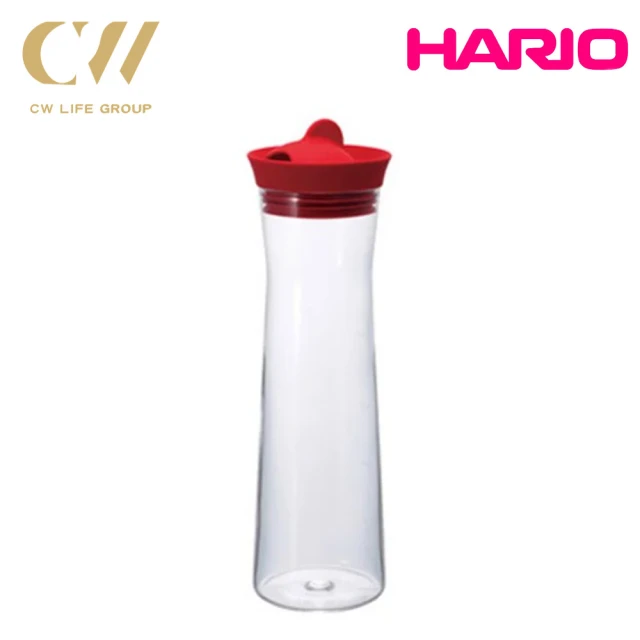 【HARIO】Gmark 冷水壺 1000ml 紅(冷泡壺/1L大容量/WJ-10-R/耐熱溫差120℃)