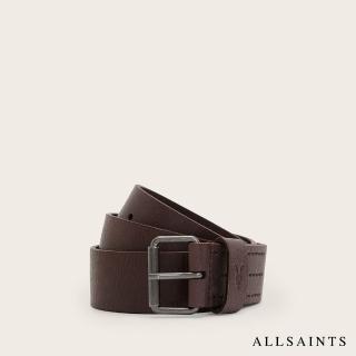 【ALLSAINTS】DUNSTON 公羊頭骨純牛皮皮帶-棕 M258XB