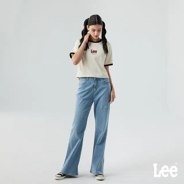 【Lee】女裝 牛仔褲 / 427 高腰標準 喇叭靴型 中藍洗水(LB517051046)