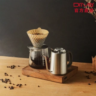 【Driver】新手入門手沖咖啡套組-4(手沖壺 細口壺 咖啡濾杯 耐熱玻璃壺 磨豆機 咖啡清潔刷 手沖咖啡組)