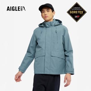 【AIGLE】男 GORE-TEX 防水透氣外套｜AG-4A141A054 灰藍(男外套 防水透氣外套 Goretex)