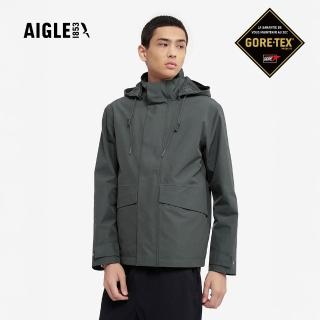 【AIGLE】男 GORE-TEX 防水透氣外套｜AG-4A141A243 深灰綠(男外套 防水透氣外套 Goretex)