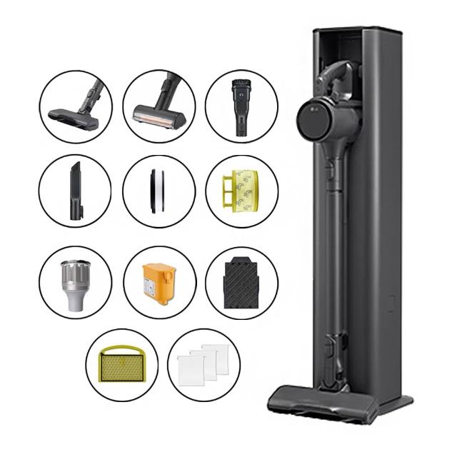 【LG 樂金】CordZero A9 X系列 自動集塵/除/輕量化無線吸塵器(A9X-AUTO/永夜灰)