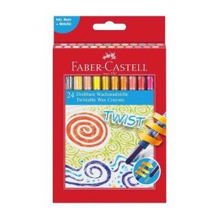 【Faber-Castell】輝柏-120004 24色旋轉蠟筆(學生 學校 辦公 文具 美術 畫畫)