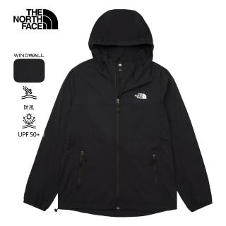 【The North Face 官方旗艦】北面男款黑色WindWall防風防風外套｜87VYKX7