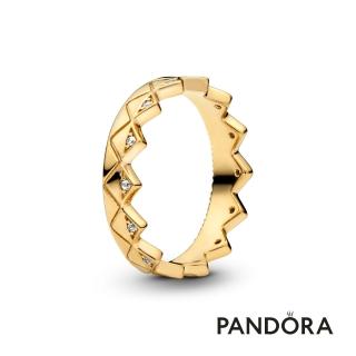 【Pandora 官方直營】鍍18k金 皇冠戒指-絕版品