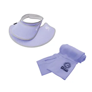 【極淨源】Light SPA美肌光波防曬超值配件2件組/兩用遮陽帽or花朵帽.袖套(UPF50+阻隔紫外線高達99%)