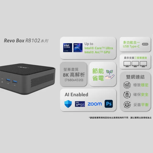 【Acer 宏碁】Office2024組★RB102 四核迷你電腦(RB102/N100/4G/128G SSD/W11P)