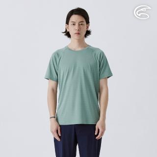 【ADISI】男山形緹花消臭快乾圓領上衣 AL2511091 草綠 M-3XL(環保紗 透氣 快乾 抗臭 排汗衣)