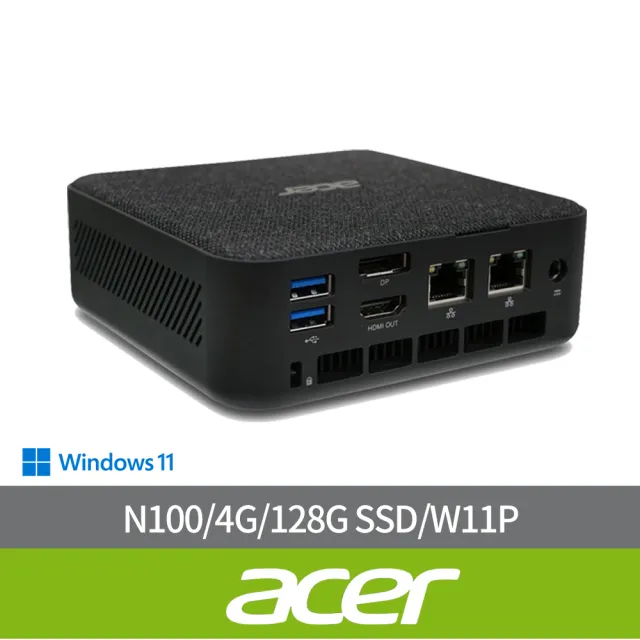 【Acer 宏碁】微軟M365組★RB102 四核迷你電腦(RB102/N100/4G/128G SSD/W11P)