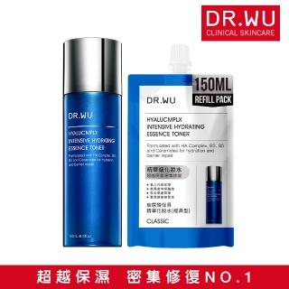 【DR.WU 達爾膚】玻尿酸保濕精華化妝水150ML+補充包150ML(經典款)