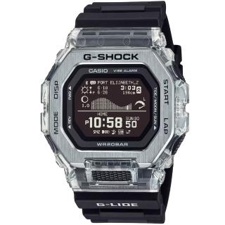 【CASIO 卡西歐】卡西歐G-SHOCK藍芽潮汐智慧錶-黑(GBX-100S-1 臺灣公司貨)