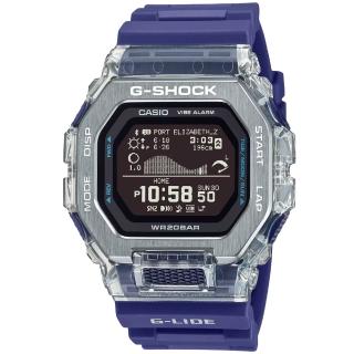 【CASIO 卡西歐】卡西歐G-SHOCK藍芽潮汐智慧錶-藍(GBX-100S-2 臺灣公司貨)