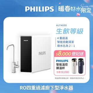 【Philips 飛利浦】RO 四重過濾可直飲 廚下型淨水器(AUT4030-含基本安裝)