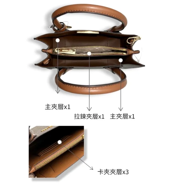 【Michael Kors】MK 女生 琴譜包 經典緹花LOGO PVC防刮皮革 斜背/手提 兩用包 女包(35S1GM9M2B)