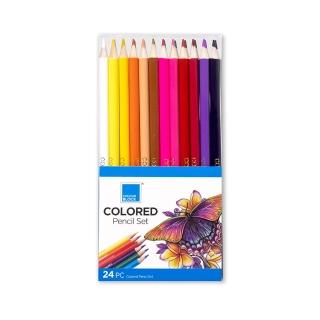 【COLOUR BLOCK】24色油性色鉛筆透明盒裝(彩色鉛筆 美術色鉛筆 寫生 開學文具 繪畫工具)