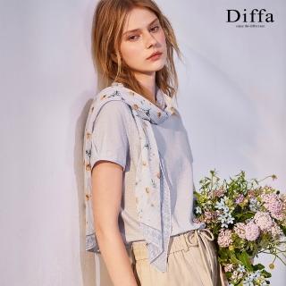 【Diffa】淺藍袖子車褶上衣-女