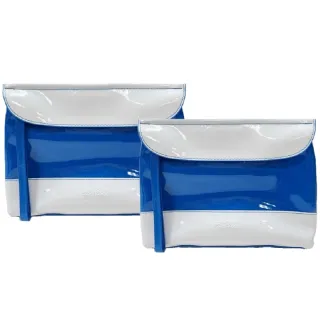 【Folli Follie】買一送一 漆皮夏日化妝包(藍色)