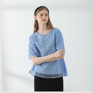 YASA 琉璃花影刺繡精品上衣